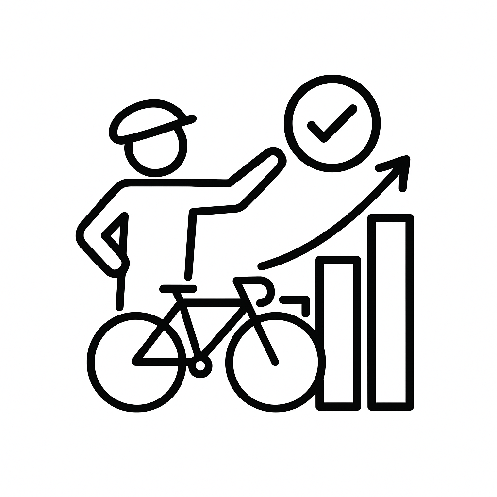 Icon Erreichen Ziele Rennrad